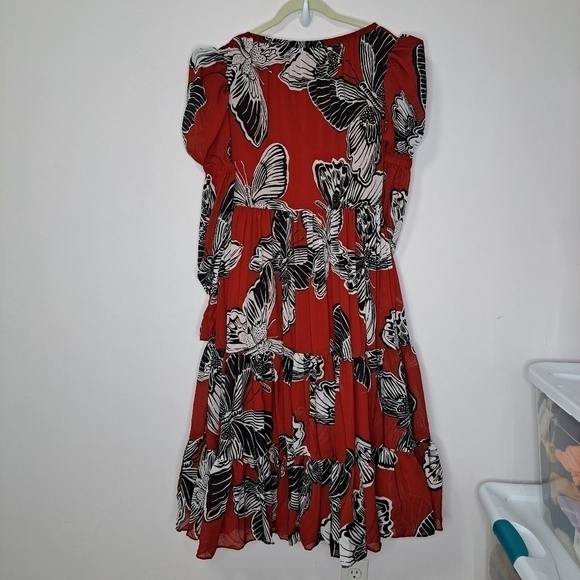 Autumn Adeigbo Fleur dress red butterfly 10 NWT - Picture 4 of 9